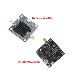 2.4G /5G/5.8GWiFi swept jammer Shielder 2.4Ghz WiFi jammer Shielded development board / SZA2044 1W microwave power amplifier  T3