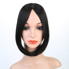 Load image into Gallery viewer, AOSIWIG Swept Clip in on Hair Bang Hair Extension Hair Piece Fake Fringe Synthetic Side Middle Part  Clip in Hair Extensions
